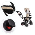 Rowerek trójkołowy obracane siedzisko beżowy - ECOTOYS 5 5 381