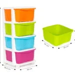 Regał z wysuwanymi szufladami na kółkach - ModernHome 5 5 403