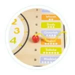 Drewniana tablica manipulacyjna kalendarz - ECOTOYS 6 6 174