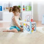 Drewniana kostka edukacyjna z klockami - ECOTOYS 6 6 251