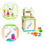 Drewniana kostka edukacyjna tablica - ECOTOYS 7 7 134
