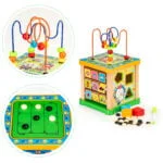 Drewniana kostka edukacyjna dla dzieci - ECOTOYS 7 7 136