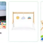 Stojak edukacyjny drewniany dla niemowląt - ECOTOYS 7 7 200