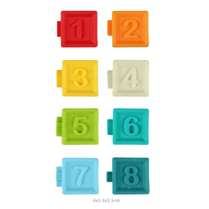 7 Miękkie gumowe klocki sensoryczne dla dzieci - HUANGER