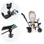 Rowerek trójkołowy obracane siedzisko beżowy - ECOTOYS 7 7 243