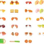 Drewniane jedzenie do krojenia 23szt - ECOTOYS 7 7 81