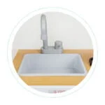 Drewniana kuchnia dla dzieci światło led + garnki - ECOTOYS 8 8 179