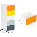 Regał organizer z 5 wysuwanymi szufladami - ModernHome 5 5 1