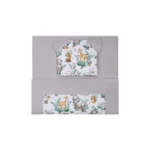 Komplet pościeli leśne zwierzaki wafel szary - BOCIOLAND 2 Komplet pościeli leśne zwierzaki wafel szary