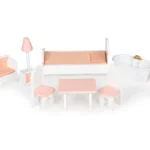 Duży domek dla lalek Barbie z kompletem mebelków ECOTOYS 10 10 3