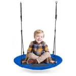 Huśtawka ogrodowa bocianie gniazdo 100cm niebieska - ECOTOYS 6 6 25