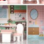 Duży domek dla lalek Barbie z kompletem mebelków ECOTOYS 7 7 26