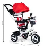 Rower trójkołowy daszek wytrzymałe koła czerwony - ECOTOYS 7 7 9