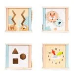 Drewniana kostka edukacyjna sorter klocki - ECOTOYS 8 8 10