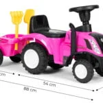 Jeździk traktor z przyczepką różowy - Multistore 10 10 11
