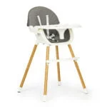 Krzesełko do karmienia dzieci szare - ECOTOYS 2 2 10
