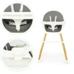 Krzesełko do karmienia dzieci szare - ECOTOYS 8 8 2