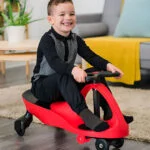 Jeździk grawitacyjny dla dzieci koła LED czerwony - ECOTOYS 2 Jeździk grawitacyjny dla dzieci koła LED czerwony