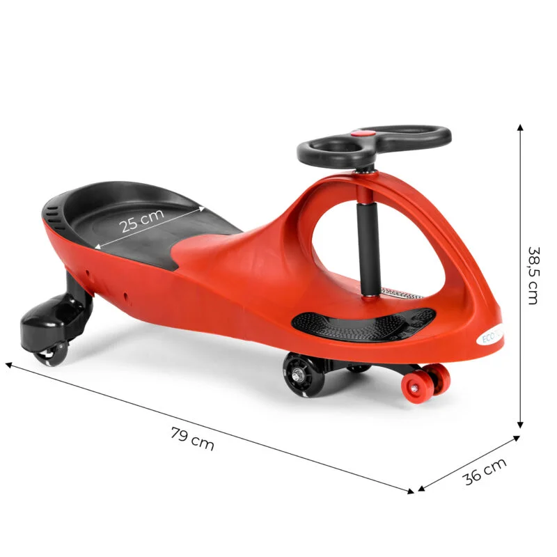 Jeździk grawitacyjny dla dzieci koła LED czerwony Jeździk grawitacyjny dla dzieci koła LED czerwony