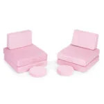 Sofa duża dla dzieci DIY 8 miękkich poduch różowa - ECOTOYS 6 6 10