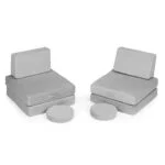 Sofa duża dla dzieci DIY 8 miękkich poduch szara - ECOTOYS 6 6 7