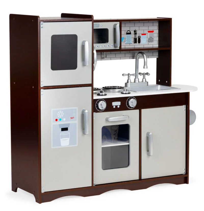 Kuchnia dla dzieci drewniana duża szafki lodówka ECOTOYS Kuchnia dla dzieci drewniana duża szafki lodówka ECOTOYS