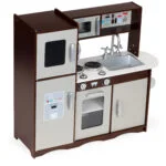 Kuchnia dla dzieci drewniana duża szafki lodówka - ECOTOYS 5 5 15