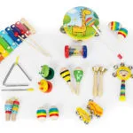 Zestaw drewnianych instrumentów dla dzieci 14el. - ECOTOYS 3 3 17
