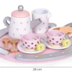 Drewniany zestaw do herbaty filiżanki czajnik 15 elementów