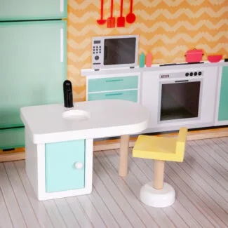 Duży domek drewniany dla lalek z ruchomą windą - ECOTOYS - obrazek 6