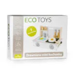Drewniana kuchenka mini z akcesoriami - ECOTOYS 6 6 6