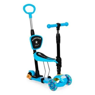 Hulajnoga trójkołowa balansowa led 3w1 niebieska - ECOTOYS