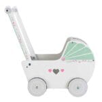 Drewniany wózek dla lalek pchacz serce - ECOTOYS 9 2 5