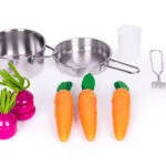 Duża drewniana kuchnia dla dzieci akcesoria - ECOTOYS 15 6 10