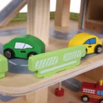 Drewniany garaż tor z windą + autka - ECOTOYS 6 6