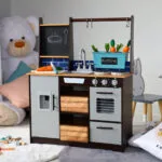 Duża drewniana kuchnia dla dzieci akcesoria - ECOTOYS 6 6 8