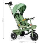 Rowerek trójkołowy spacerówka 2w1 zielony - ECOTOYS 7 7 18