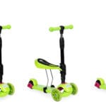 Hulajnoga trójkołowa balansowa led 3w1 zielona - ECOTOYS 16 8 20