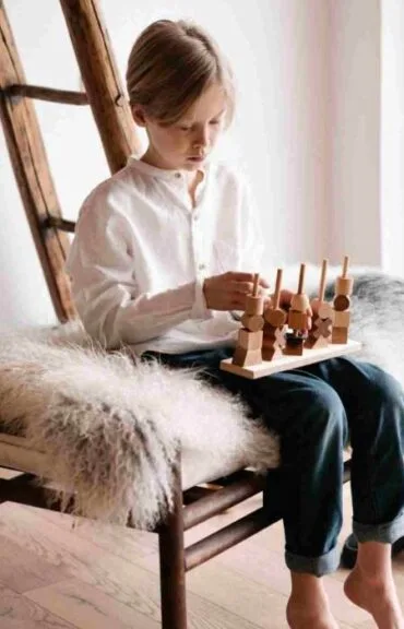 Drewniany płotek Montessori
