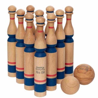 Drewniane kręgle niebieskie 10 szt.