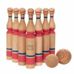 Drewniane kręgle czerwone 10 szt. - Wooden Story 1 Drewniane kręgle czerwone 10 szt.