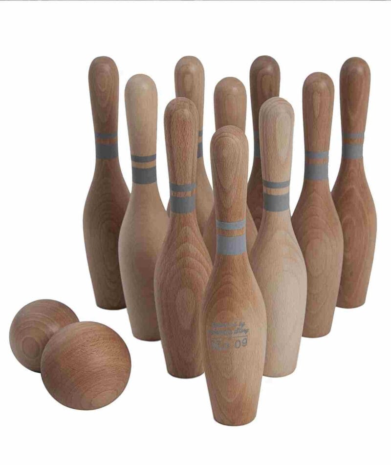 Drewniane kręgle naturalne 10 szt. Wooden Story