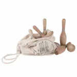 Drewniane kręgle naturalne 10 szt. - Wooden Story 2 export 164