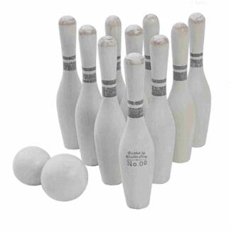 Drewniane kręgle Vintage 10 szt.