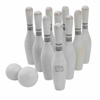 Drewniane kręgle Vintage 10 szt.