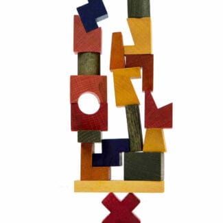 Drewniana układanka wieża kolorowa Wooden Story