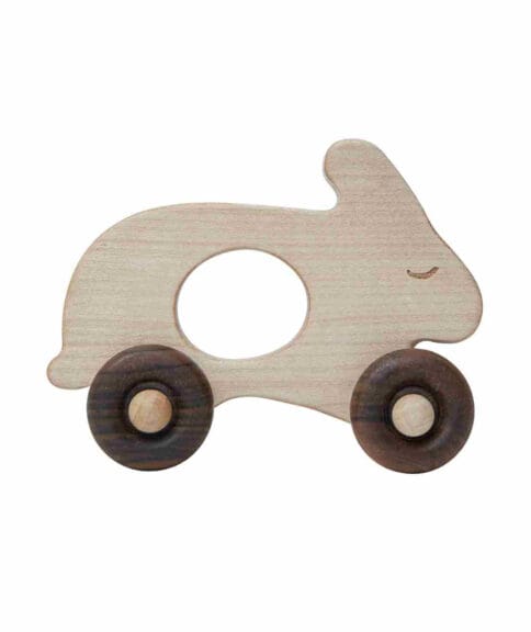 Drewniany królik na kółkach Wooden Story