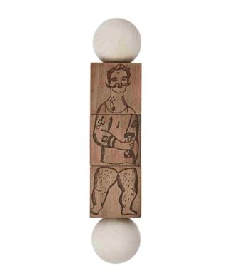 Drewniana układanka Commedia Dell’Arte naturalna Wooden Story