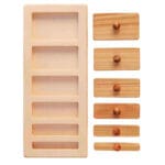 Drewniana układanka puzzle klocki szerokie i wąskie - Wooden Story