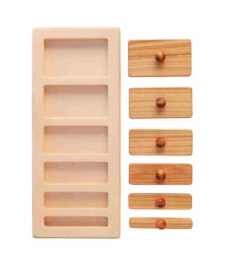 Drewniana układanka puzzle klocki szerokie i wąskie - Wooden Story